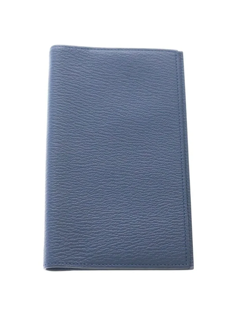 Hermes Agenda Vision 2 Blue Agate Chevre Mysore Leather Notebook Cover Silver